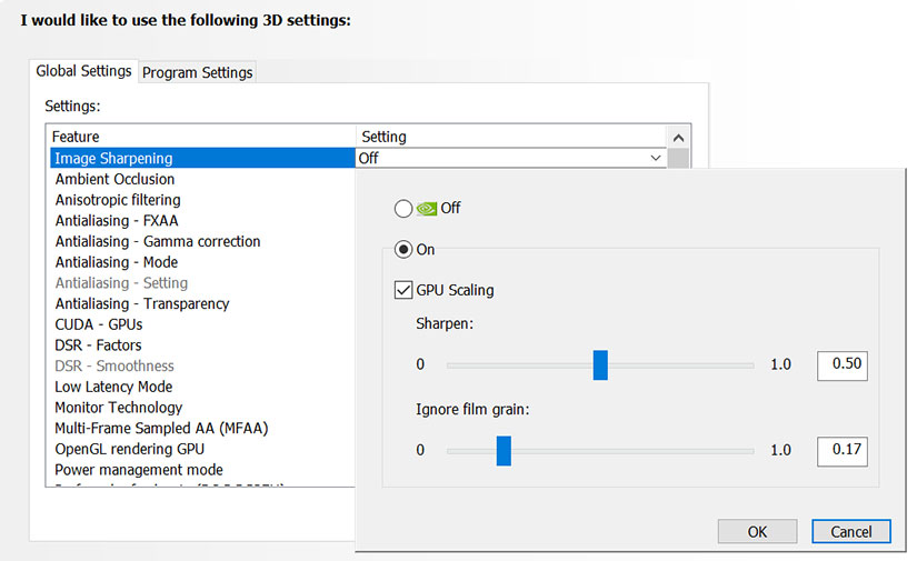 nvidia control panel